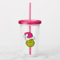 The Grinch in Pink Santa Hat
