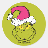 The Grinch in Pink Santa Hat