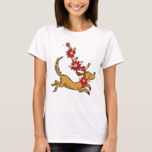 The Grinch   Max Christmas Pointsettia T-Shirt
