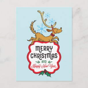 The Grinch   Max - Happy New Year Holiday Postcard