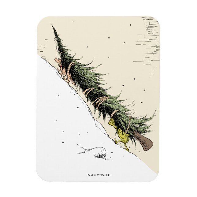 The Grinch & Max Return the Christmas Tree Magnet (Vertical)