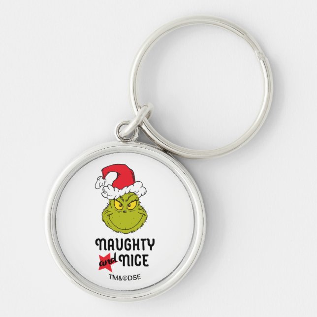 The Grinch | Naughty and Nice Keychain (Front)