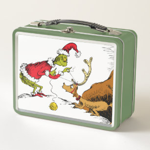 The Grinch Prepares Max the Reindeer Metal Lunch Box