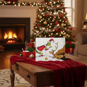 The Grinch Prepares Max the Reindeer Postcard