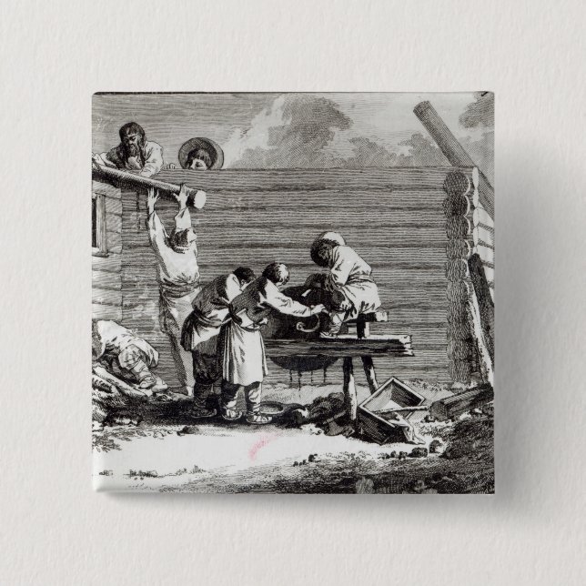 The Grinder 2 Inch Square Button (Front)