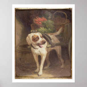 The Grocer's Dog (oil on panel) Poster