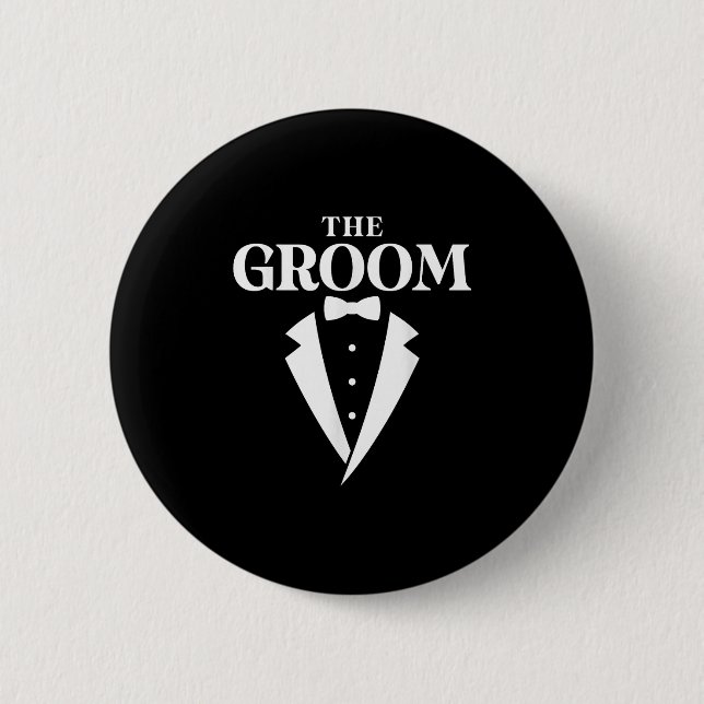 The Groom - Bachelor Party  2 Inch Round Button (Front)