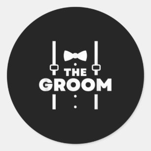 The Groom, Bachelor Party  Classic Round Sticker