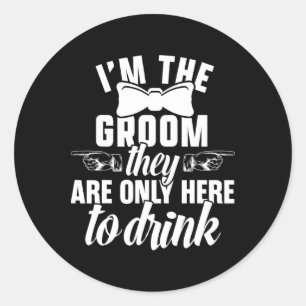 The Groom Bachelor Supplies Party Wedding 1 Classic Round Sticker