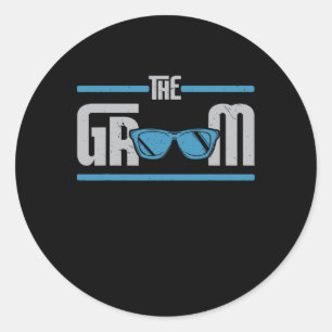 The Groom Engage Marriage Stag Party Bachelor Part Classic Round Sticker