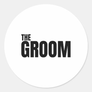 The Groom Is Mens Wedding Engagement Is Bachelor P Classic Round Sticker