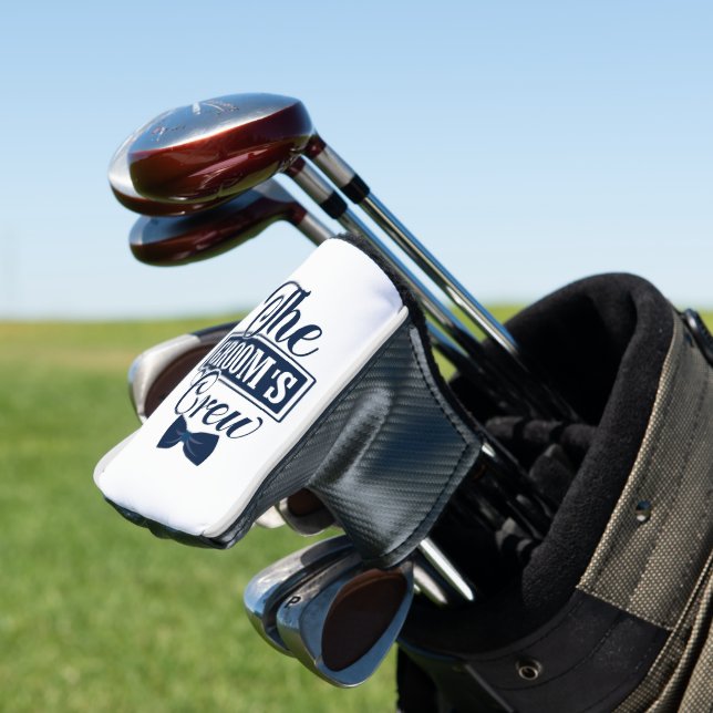 The Groom’s Crew modern fun favor Golf Head Cover (In Situ)