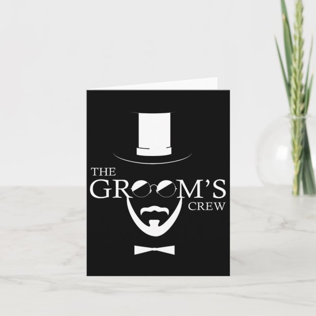 The Groom´s Crew Wedding  Card (Front)