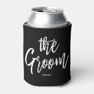 The Groom | Script Style Custom Wedding Can Cooler