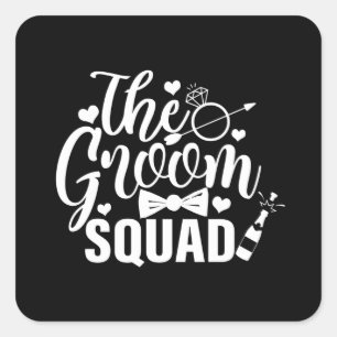 The Groom Squad 2 Square Sticker