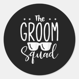 The Groom Squad Wedding Groomsmen  Classic Round Sticker