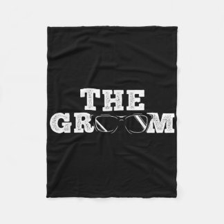 The Groom - Sungles - Bachelor Party - Stag Party  Fleece Blanket