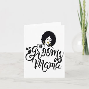 The Grooms Mama Shirt Black Bride Wedding Mom Moth Card