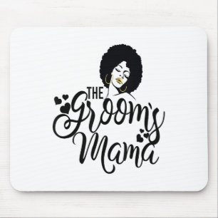 The Grooms Mama Shirt Black Bride Wedding Mom Moth Mouse Pad