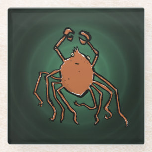 the groovy sea spider glass coaster