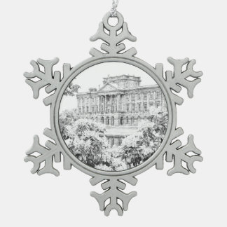 The Grounds at Pemberley - Snowflake Pewter Christmas Ornament