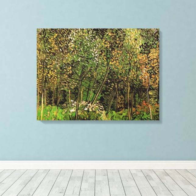 The Grove by Vincent van Gogh Canvas Print (Insitu(Wood Floor))