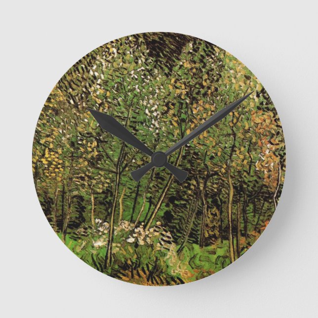 The Grove by Vincent van Gogh Round Clock (Front)