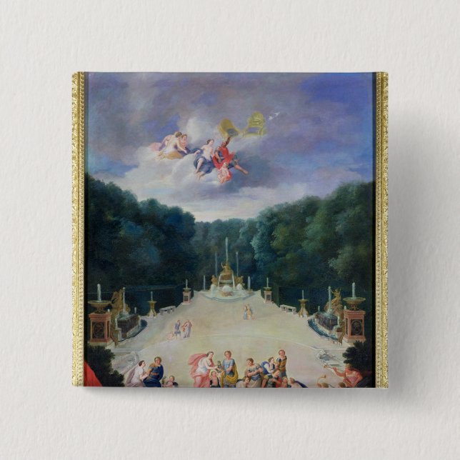 The Groves of Versailles 2 Inch Square Button (Front)
