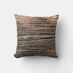 The grunged rusty on the wall isolated. Rust metal Throw Pillow