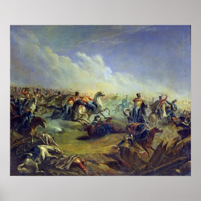 The Guard hussars attacking near Warsaw Poster (Front)
