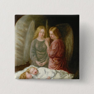 The Guardian Angels 2 Inch Square Button