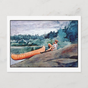 The Guide by Winslow Homer Fine Art Watercolor Postcard