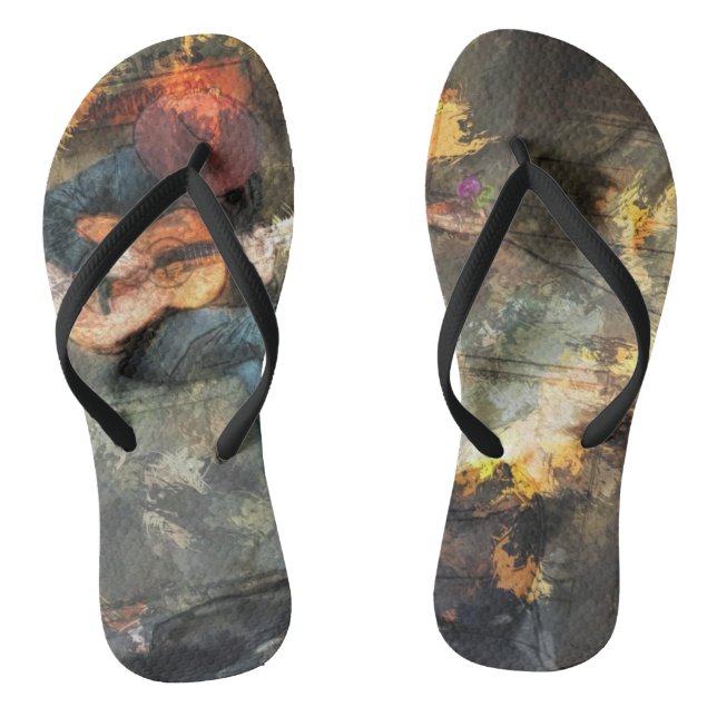 The Guitar Man Flip Flops (Footbed)