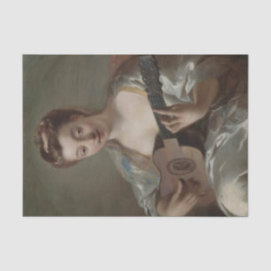 The Guitar Player by Jean-Francois de Troy Tissue Paper