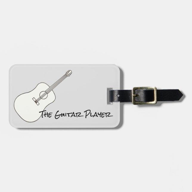 The Guitar Player, Personalized Luggage Tags (Front Horizontal)
