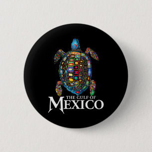 The Gulf Of Mexico Edm Music Rave Dance Sea Turtle 2 Inch Round Button