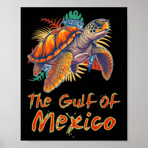 The Gulf Of Mexico Edm Music Rave Dance Sea Turtle Poster
