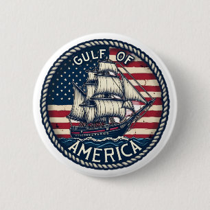 The Gulf Of Usa America Patriotic 2 Inch Round Button