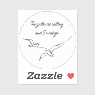 The gulls are calling and I must go Seagull art 