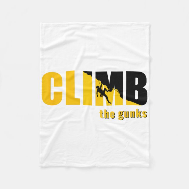 The Gunks Bouldering Rock Climbing  Fleece Blanket (Front)