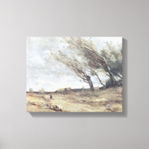 The Gust of Wind, c.1865-70 Canvas Print
