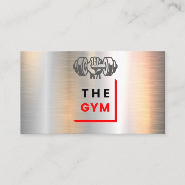 The Gym | Dumbbell | Metallic Appointment Card (Front)