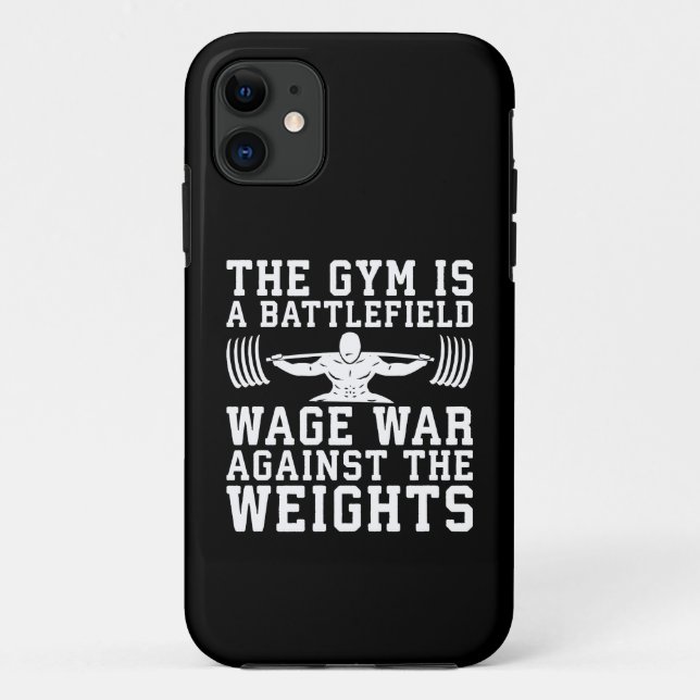The Gym Is A Battlefield - Workout Motivational Case-Mate iPhone Case (Back)