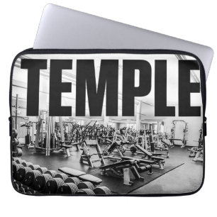 The Gym Is My TEMPLE - Bodybuilding Motivational Laptop Sleeve