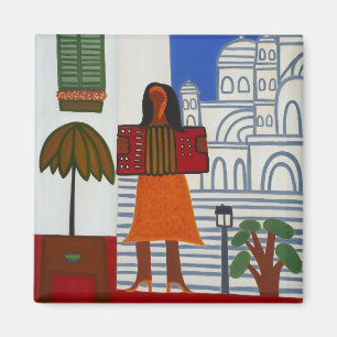 The Gypsy Girl in Front of Sacre Coeur 2006 Magnet