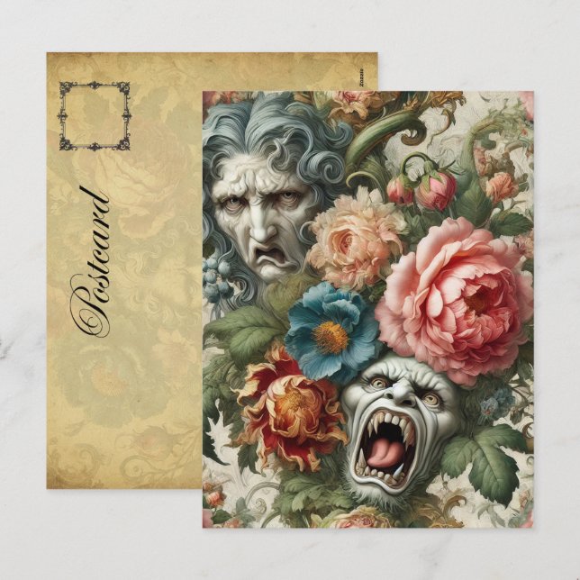 The Hag & the Howl – Gothic Victorian Holiday Postcard (Front/Back)