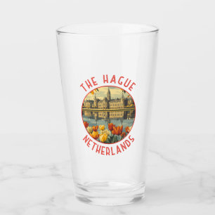 The Hague Netherlands Retro Distressed Circle Glass