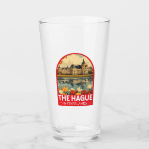 The Hague Netherlands Travel Art Emblem Glass