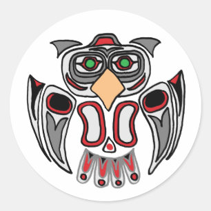 The Haida Owl Classic Round Sticker