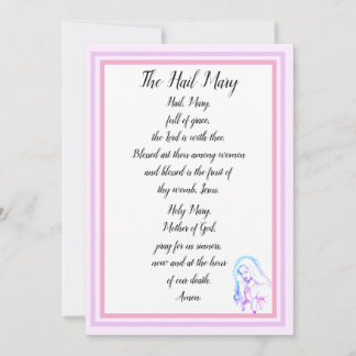 The Hail Mary Prayer Card